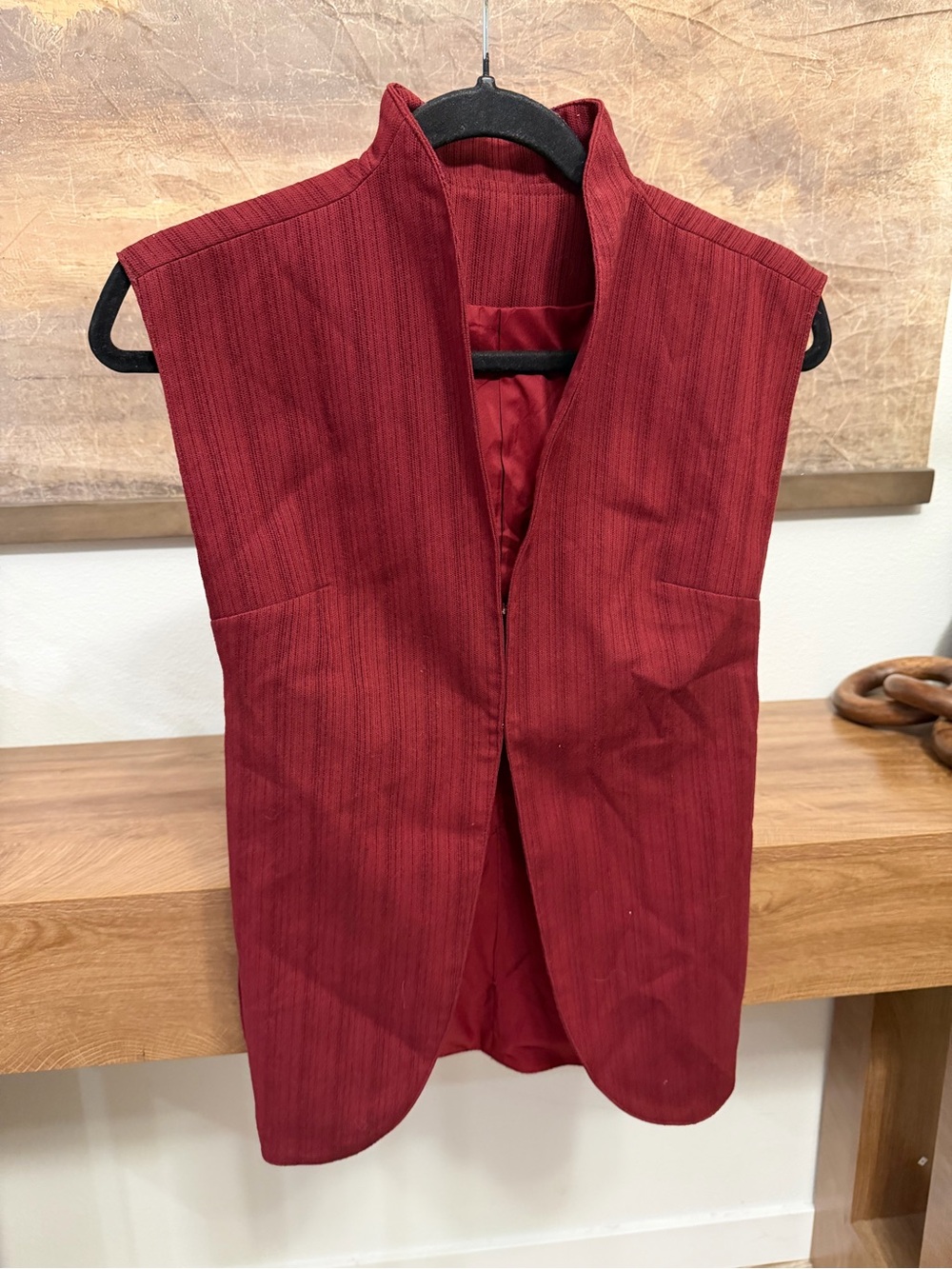 NWT Commense burgundy vest Size XS